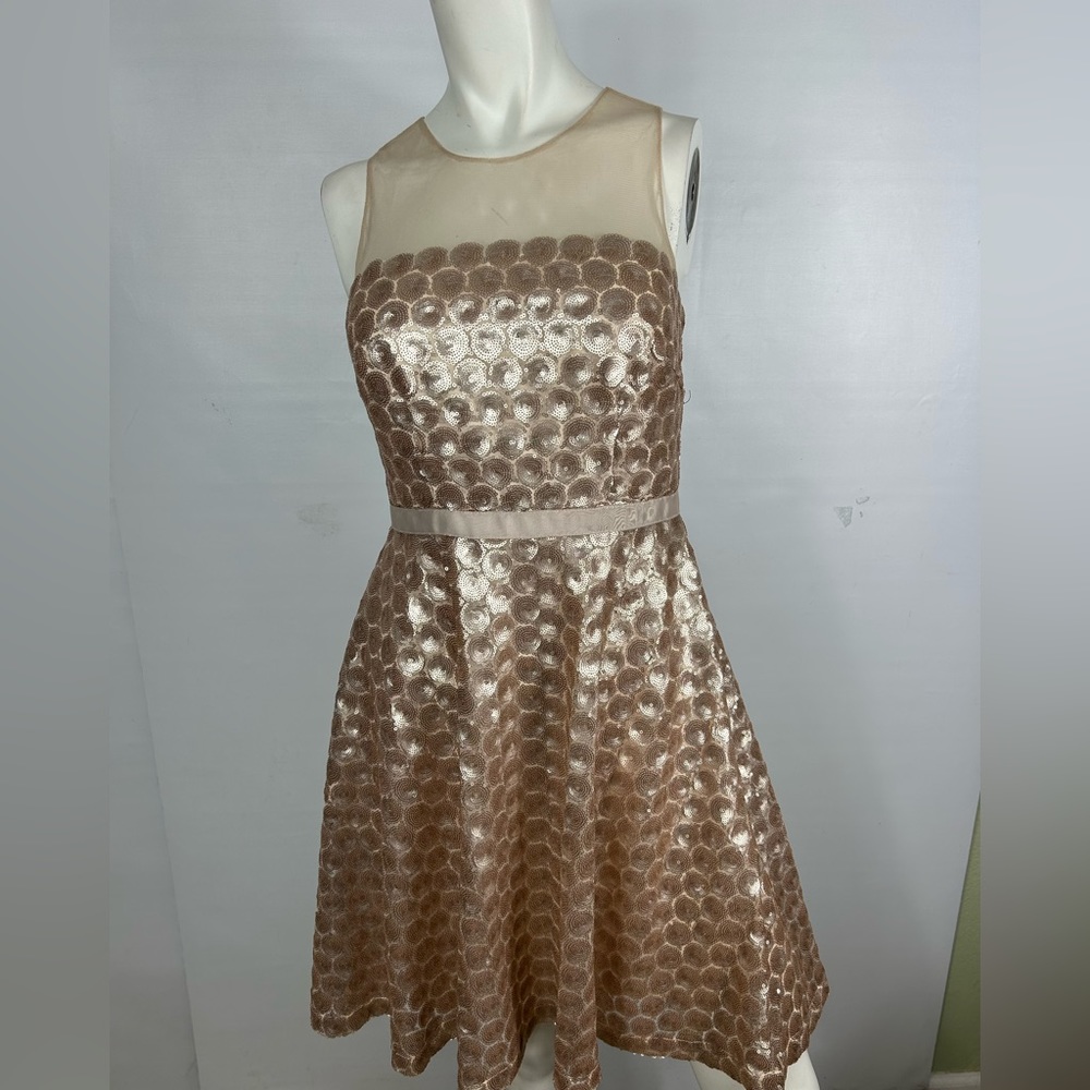 Weddington Way Sequence Champagne Dress